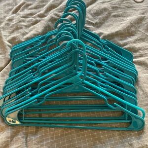 Teal Plastic Clothes Hangers